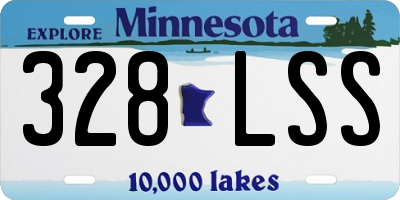 MN license plate 328LSS