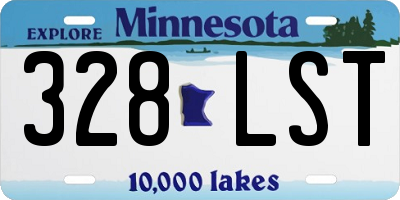MN license plate 328LST