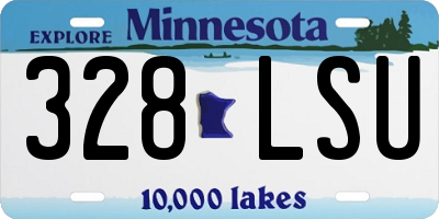 MN license plate 328LSU