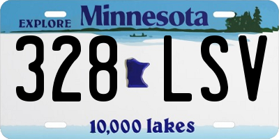 MN license plate 328LSV