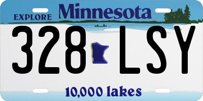 MN license plate 328LSY