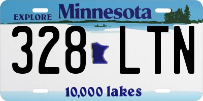 MN license plate 328LTN