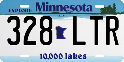 MN license plate 328LTR