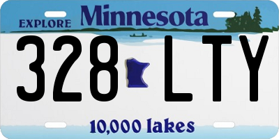 MN license plate 328LTY