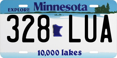 MN license plate 328LUA