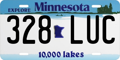 MN license plate 328LUC