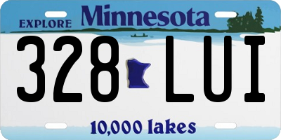 MN license plate 328LUI