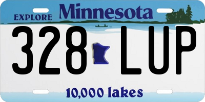 MN license plate 328LUP