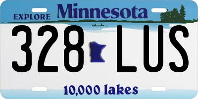 MN license plate 328LUS
