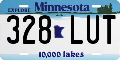 MN license plate 328LUT