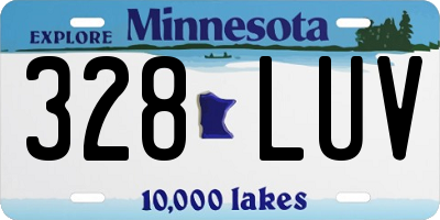MN license plate 328LUV