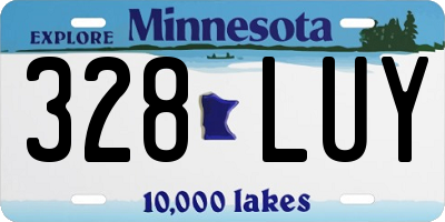 MN license plate 328LUY