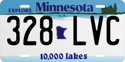 MN license plate 328LVC