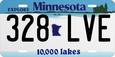 MN license plate 328LVE