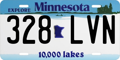 MN license plate 328LVN