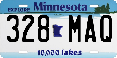 MN license plate 328MAQ