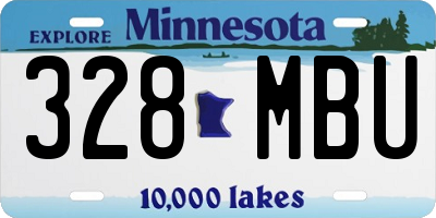 MN license plate 328MBU