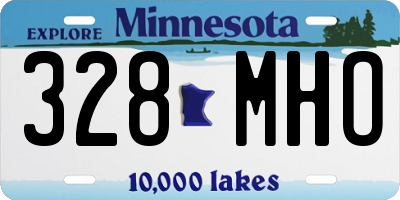 MN license plate 328MHO
