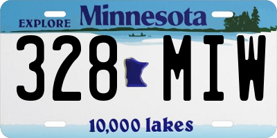 MN license plate 328MIW