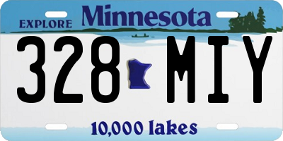 MN license plate 328MIY