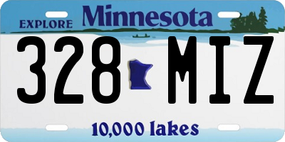 MN license plate 328MIZ