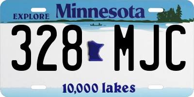 MN license plate 328MJC