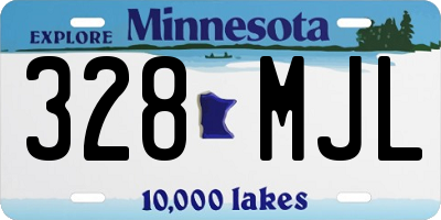 MN license plate 328MJL