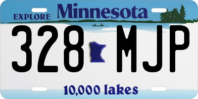 MN license plate 328MJP