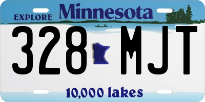 MN license plate 328MJT