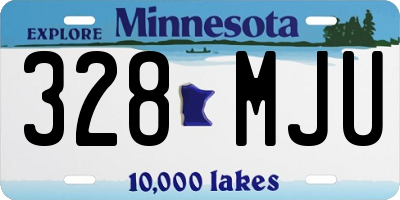 MN license plate 328MJU