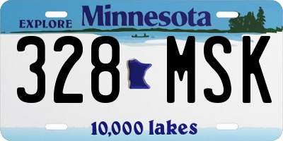 MN license plate 328MSK