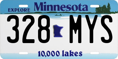 MN license plate 328MYS