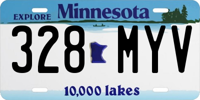 MN license plate 328MYV