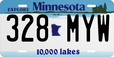 MN license plate 328MYW