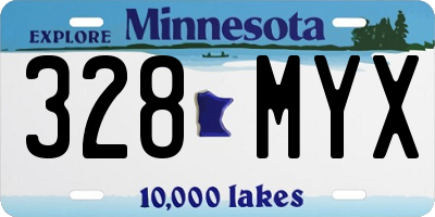 MN license plate 328MYX