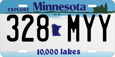 MN license plate 328MYY