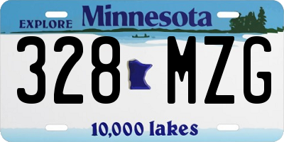 MN license plate 328MZG