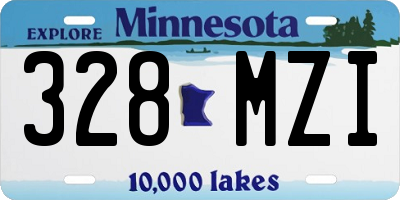 MN license plate 328MZI