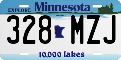 MN license plate 328MZJ