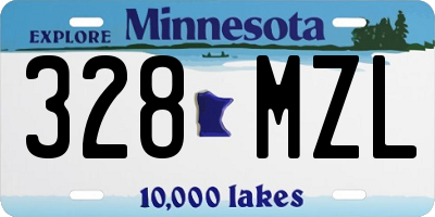 MN license plate 328MZL