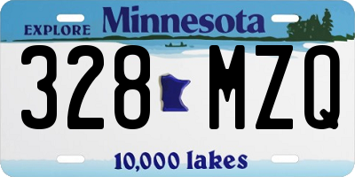 MN license plate 328MZQ