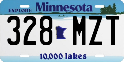 MN license plate 328MZT