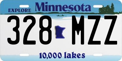 MN license plate 328MZZ