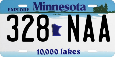 MN license plate 328NAA