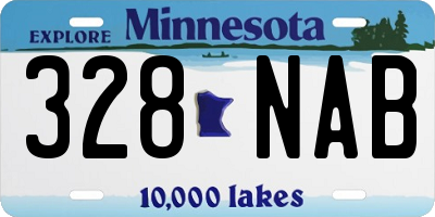 MN license plate 328NAB