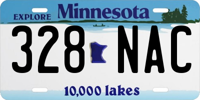 MN license plate 328NAC