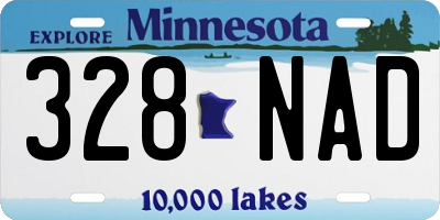 MN license plate 328NAD