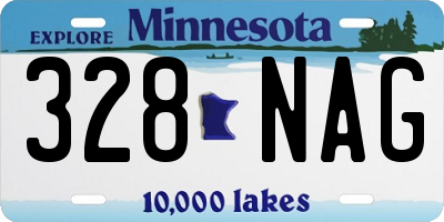 MN license plate 328NAG