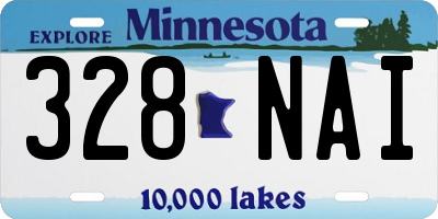 MN license plate 328NAI
