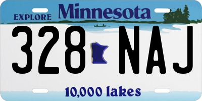 MN license plate 328NAJ